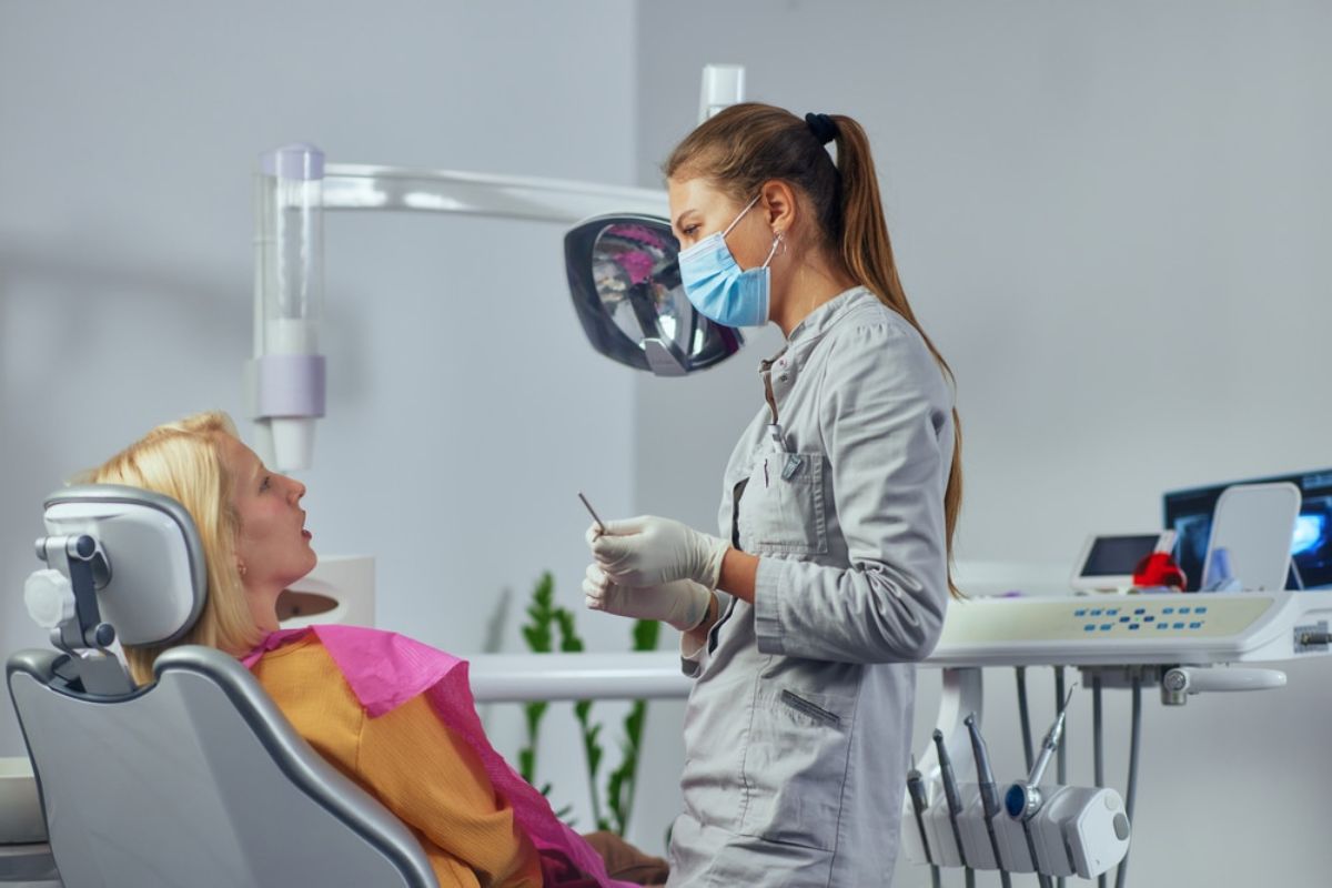 Patient consulting with dentist before dental implant surgery in Green Valley.